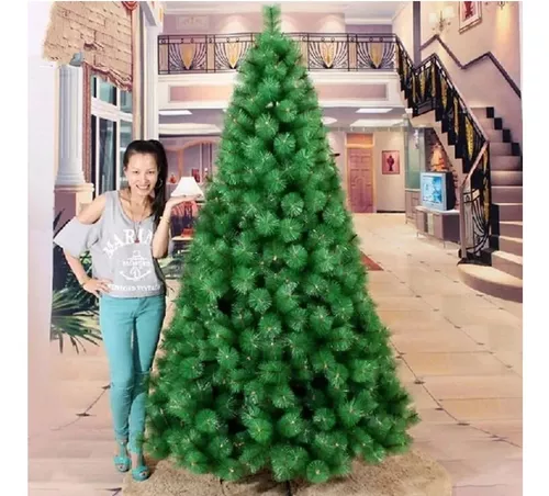 Árvore De Natal Pinheiro Cor Verde 2,10m Modelo Luxo 566 Galhos