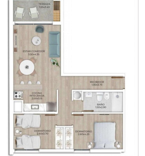 Imagen 3 de 4 de Venta Apartamento 2 Dormitorios La Blanqueada