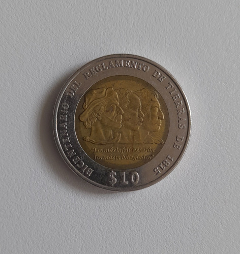 Moneda Conmemorativa Bicentenario Del Reglamento De Tierras