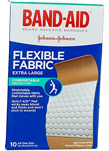 Bandas De Tela Flexibles De La Marca De Banda-aid Xl, 12ber