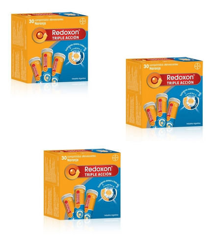 Redoxon Triple Accion Suplemento Dietario Vitamina C Packx3 