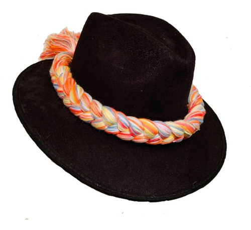 Sombrero Negro Artesanal  De Chiapas Unisex Unitalla