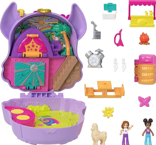 Muñeca Conjunto Polly Pocket Aventura De Campamento Llama