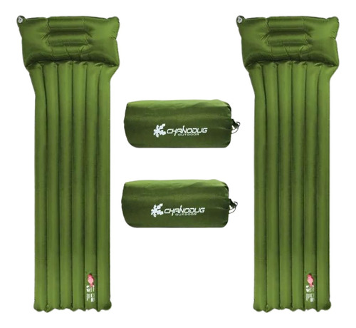 2 Colchoneta Inflable Plegable Outdoor Camping Trekking 