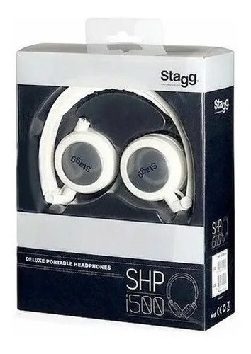 Auriculares Stagg Deluxe Portables Stereo Con Funda-blanco