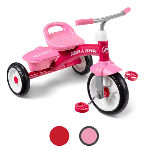 Triciclo Para Andar De Radio Flyer, Color Rosa