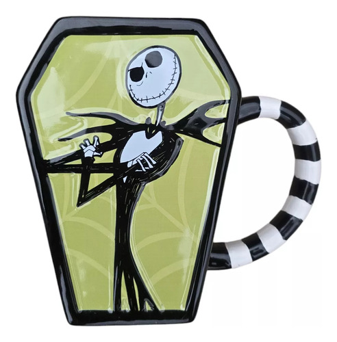 Taza El Extraño Mundo De Jack Skellington Color Negro/verde