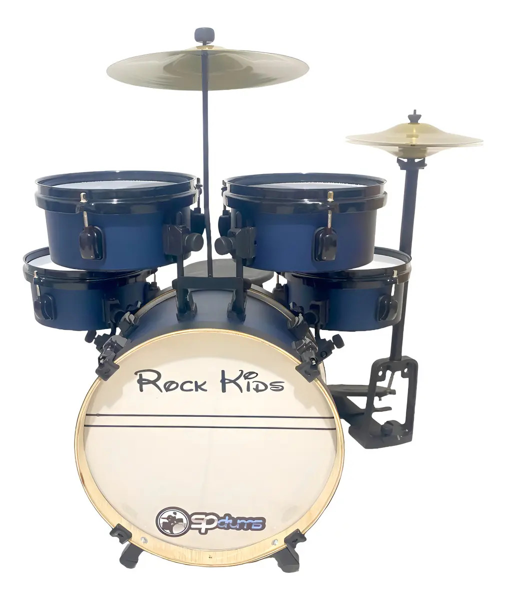 Bateria Infantil Rmv Rock Kids Com Chimbal Azul