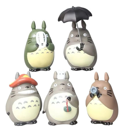 Pack 5 Miniaturas Meu Amigo Totoro Fofo Animação ghibli 11cm