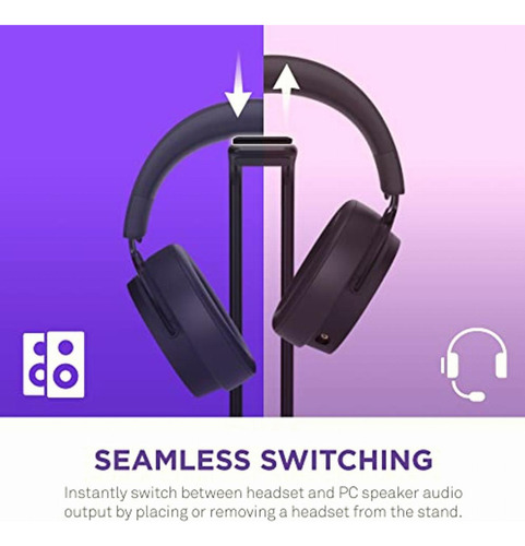 Suporte para fone de ouvido para jogos para PC Nzxt Relay Switchmix e mixer de áudio, cor preta