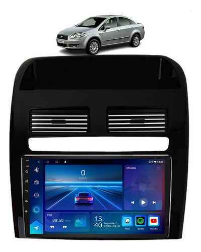 Multimidia Fiat Linea 2008 A 2014 Carplay 64gb Android 14 9p