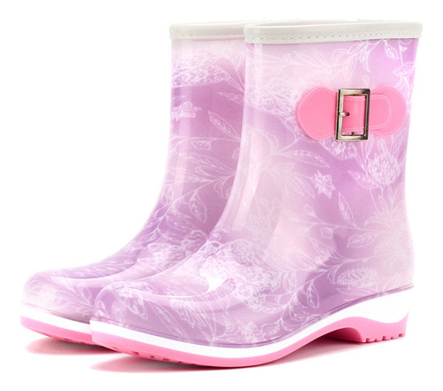 Botas De Lluvia Impermeables Q Jelly Color For Mujer