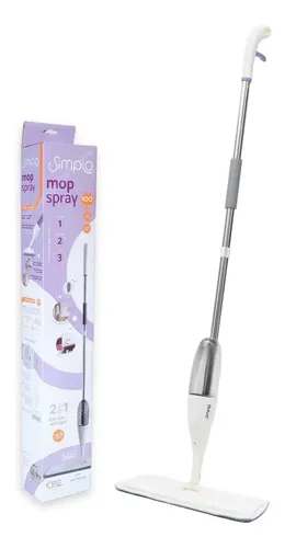 Mop Spray Limpeza Com Gatilho E Dispenser - Simplo Cor Branco/Lil...