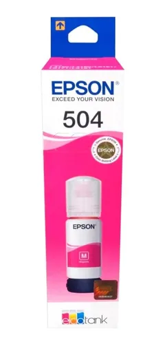 Tinta Epson 504 L4160 L4150 L6161 L6191 L6171 Ma Orig Backup