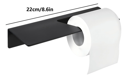 Soporte De Papel Higiénico Negro, Soporte Adhesivo Para Pape
