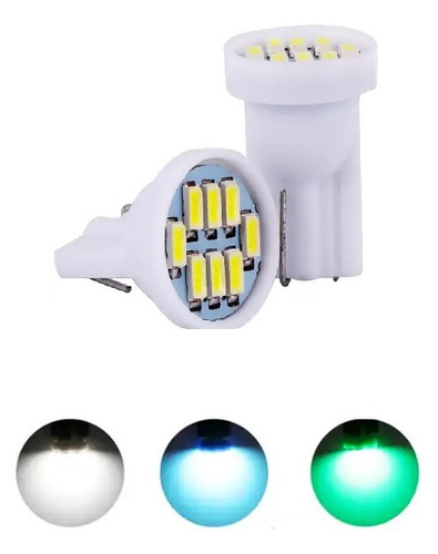 Par Bombillos T10 Led Bayoneta 24 Voltios Cocuyos / Tableros