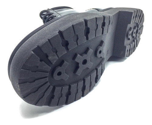Imagen 3 de 6 de Botinetas Mujer Borcegos Negro Charol Cordones Invierno 2020