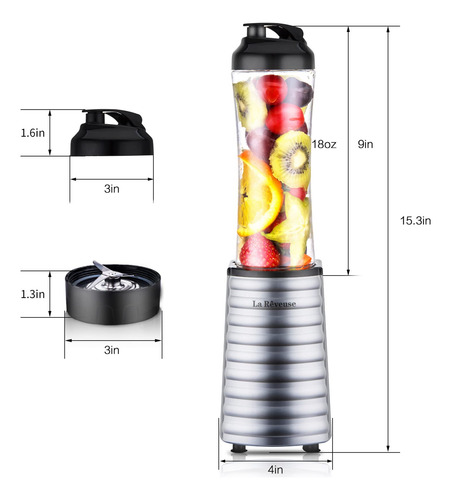 Licuadora Smoothies La Reveuse, Botella Portátil De 300 W Y