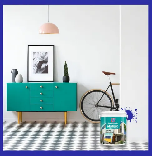 Pintura Pisos - Multiuso Elbex 1lt Azul Egeo Acabado Mate