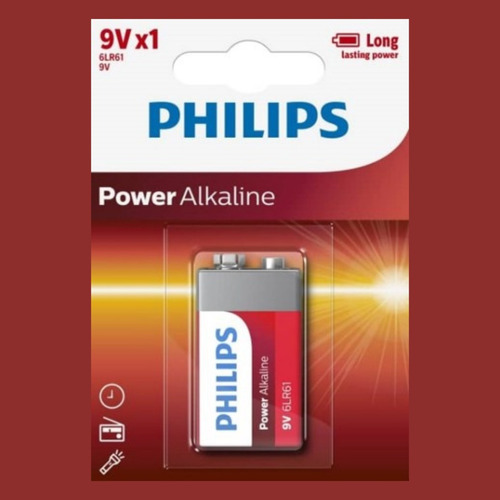 Pilas Baterías Alcalinas 9 Voltios - Marca Philips