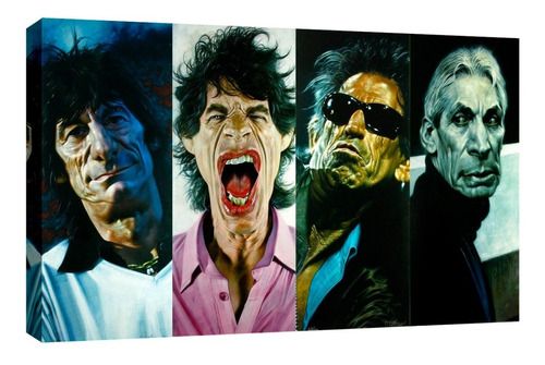 Cuadro Decorativo Canvas Moderno Rolling Stones Caricatura