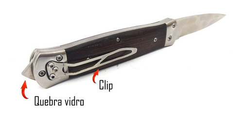 Canivete Automático Stiletto Italiano Mafia Saque Rapido