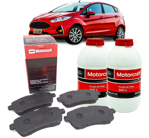 Jogo Pastilhas Dianteiras Fluido Dot4 Motorcraft New Fiesta