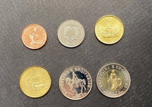 Colección De 6 Monedas De Albania Actuales