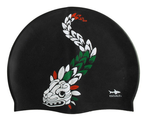 Gorra Natacion Adulto Modelo Quetzal 1 - Escualo Color Negro Diseño de la tela Estampado Talla unitalla