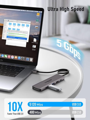 Adaptador Multipuerto Usb C Hub Estación De Acoplamiento 7 1