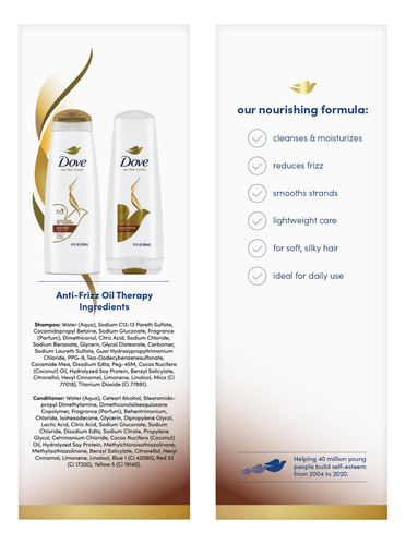 Dove ChampĂș Y Acondicionador Set, Terapia De Aceite Anti-fri