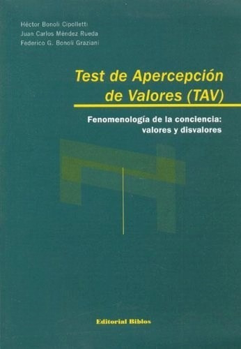 Test De Apercepcion De Valores (tav) - Cipolletti/men (libr