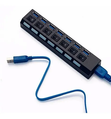 comprar Extensión USB 3.0 Ruler Hub, Pendrive externo Pc HD de 7 puertos
