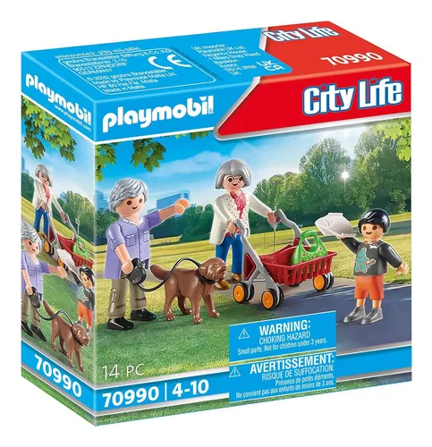 Set Abuelos Con Niño Playmobil 70990 Y Accesorios