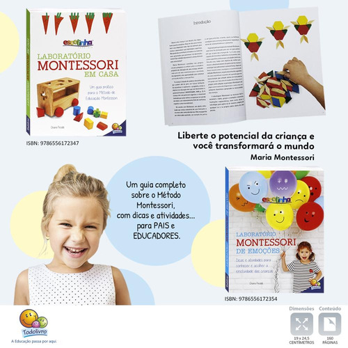 Escolinha Laboratório Montessori - Em Casa, de Piroddi, Chiara. Editora Todolivro Distribuidora Ltda. em português, 2021