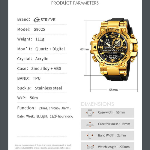Reloj Deportivo Multifuncional Impermeable, Colorido, Multif