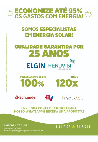 Imagem 2 de 10 de Energia Solar - Energy Brasil Solar Cotia.