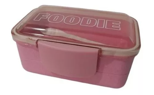 Tupper de plástico lunch box yakada con 2 compartimentos