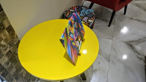 Quadro Decorativo Abstrato Leão Colorido De Judá Pequeno A4