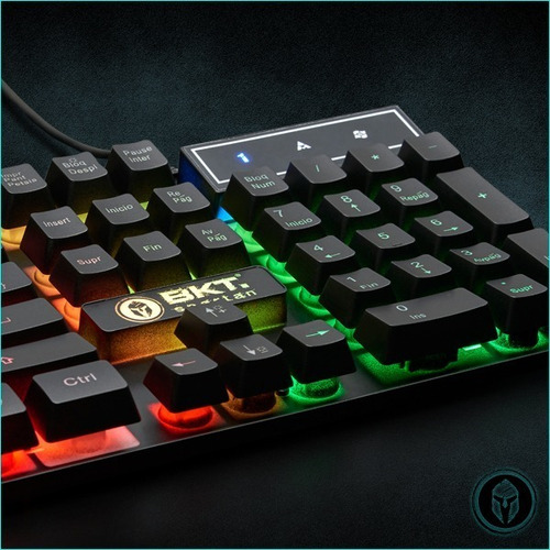 Imagen 6 de 8 de Kit de teclado y mouse gamer BKT BKTMK85 Español de color negro