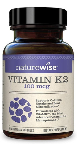 Naturewise Vitamina K2 100mg 90 Unidades