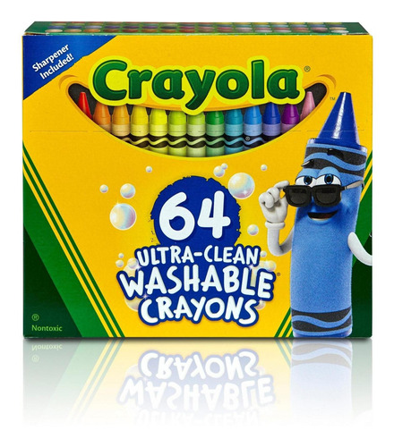 Set De 64 Crayones Crayola Ultra-clean De Colores Lavable