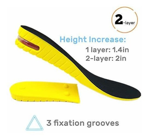 Imagen 4 de 7 de Kalevel® 5cm 2 Pulgadas Plantillas De Aumento De Altura