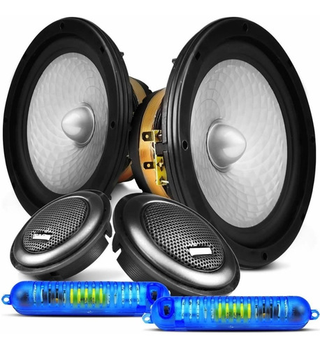 Kit 2 Vias Bravox Cs60d 140w Rms + Tweeter + Crossover