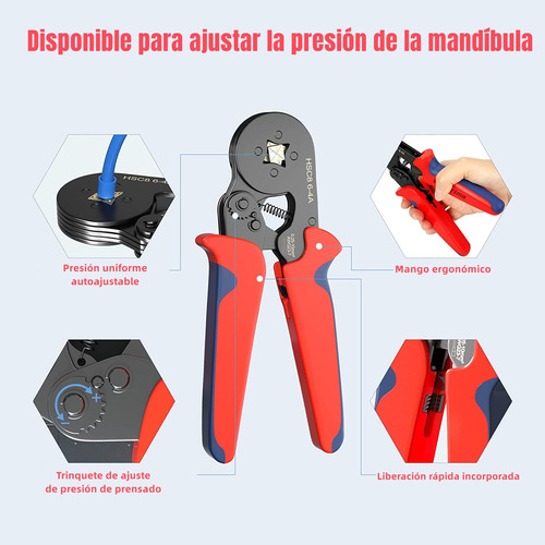 Crimpadora De Terminales Kit 1250 Piezas, Pinza Crimpadora