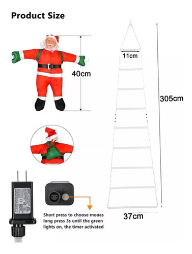 Mc Lámpara Escalera Led For Decoración Navideña Del Hogar D