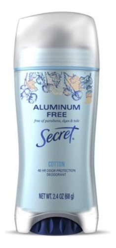 Secret Desodorante De Algodon Sin Aluminio, 2.4 Onzas (2.40