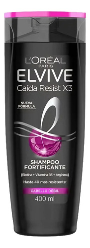 Shampoo Fortificante Elvive Loréal Caída Resist X3 - 400ml