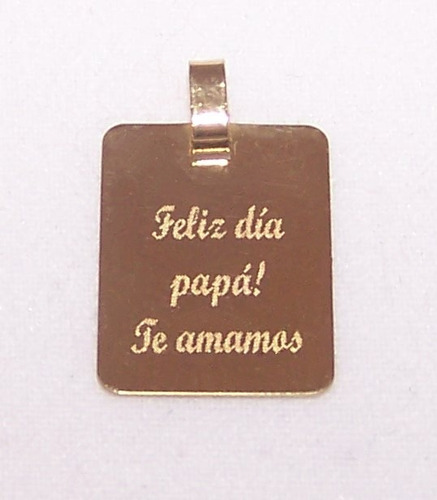 Foto Medalla Oro 18 K Maciza Personalizada 18x25mm 2.4gr