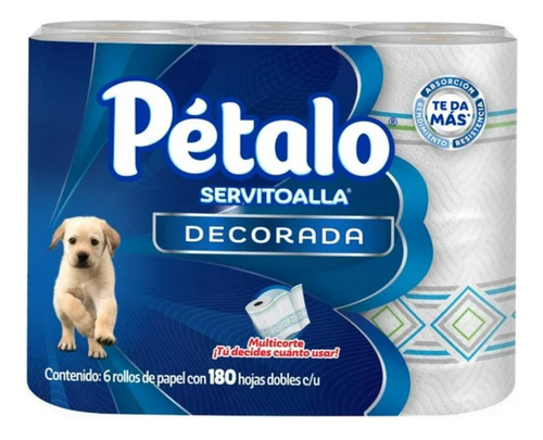 Servitoalla Pétalo Multicorte 6 Rollos De 180 Hojas Drop002